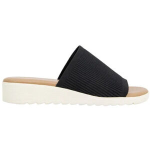 Kensie Women's Ellie Black Knit Wedge Sandals Size 10